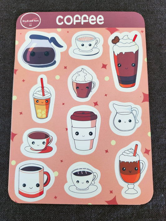 Planche stickers Coffee